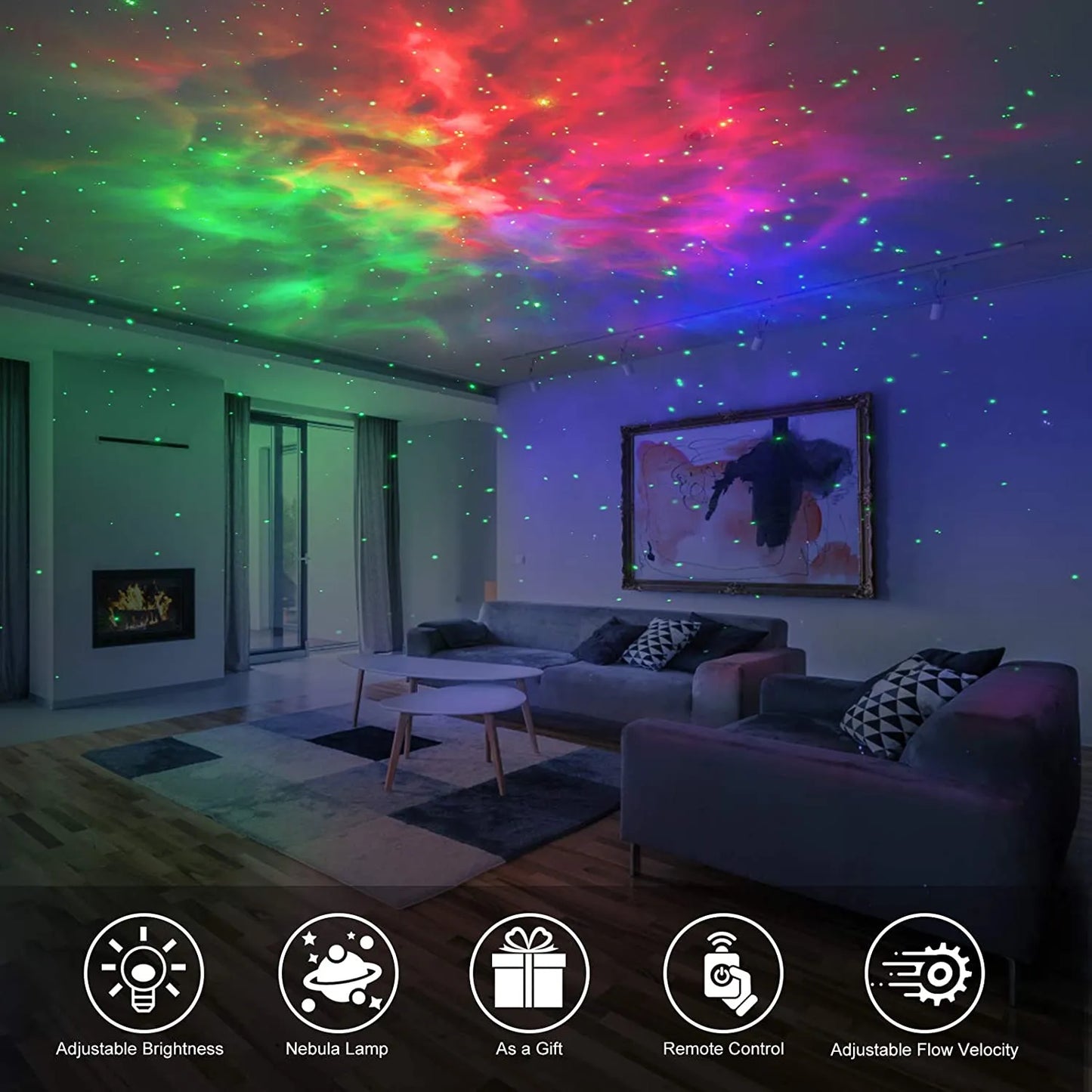 Star Projector Light Colorful Nebula Cloud Night Light