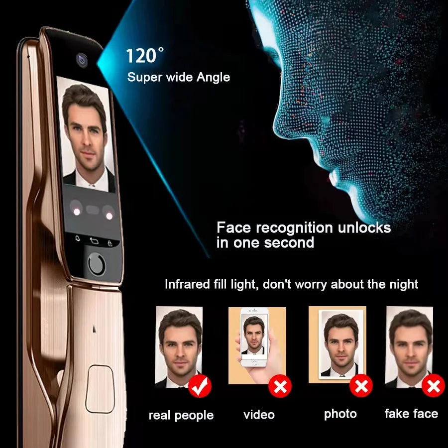 Tuya APP Remote Control Voice Intercom 3D Face Recognition