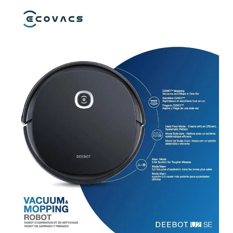 U2SE Robot Vacuum Cleaner and Mop with WiFi & App - United