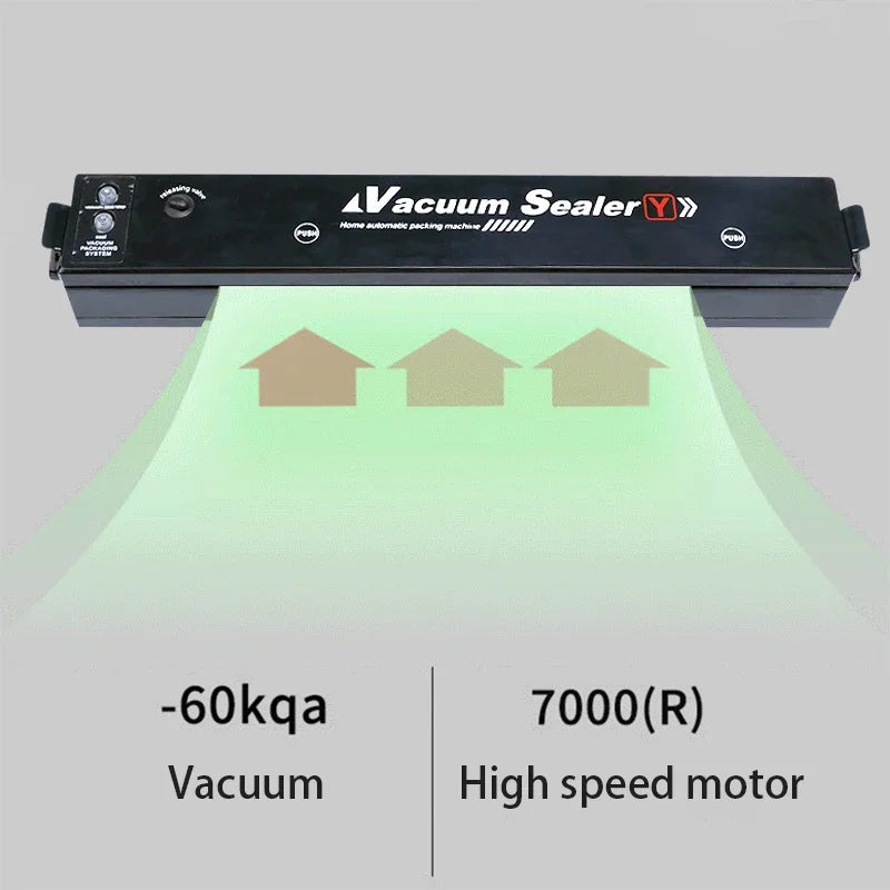 Vacuum Sealer Machine Black Style EU Plug Kitchen Vacuum