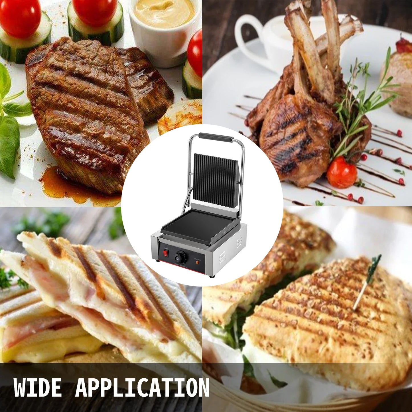 VEVOR Electric Contact Grill Griddle Commercial Panini