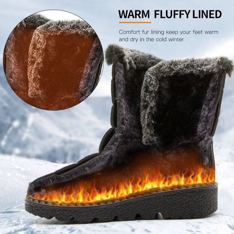 Waterproof Winter for 2023 New Faux Fur Long Platform Snow